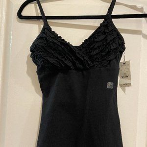 Express Black Ruffle V-Neck Cami